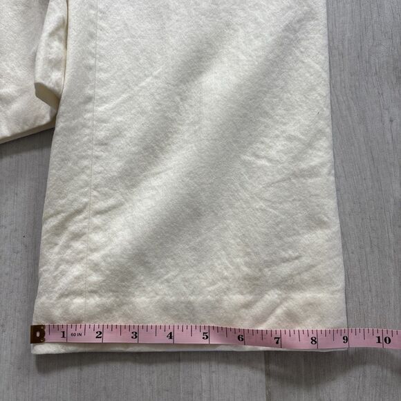 Talbots Windsor Curvy Pants Women’s 2 Ivory Cream Italian Flannel Wool Blend - Picture 12 of 12